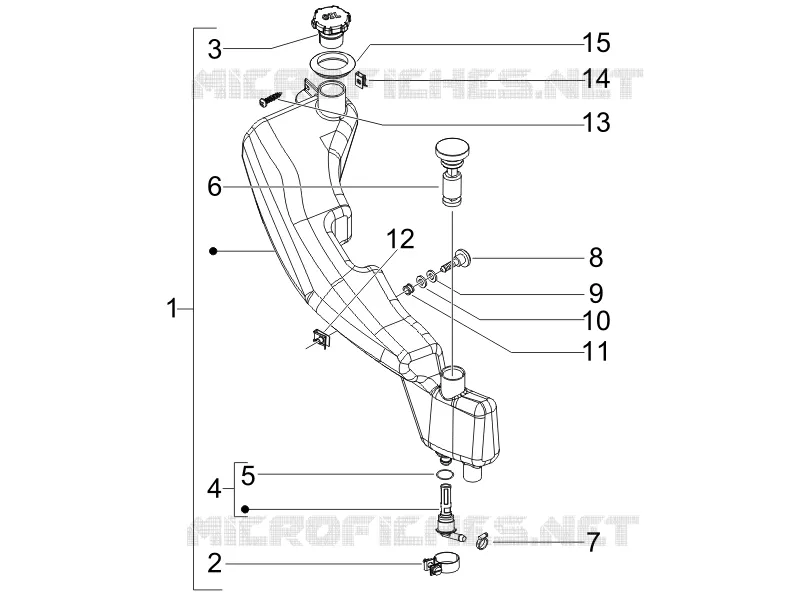 Réservoir huile PIAGGIO PIAGGIO-SCOOTER 50 NRG 2007  NRG Power DT Serie Speciale (D)