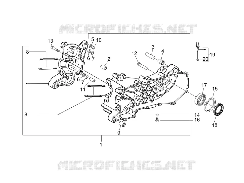 Carter PIAGGIO PIAGGIO-SCOOTER 50 NRG 2008  NRG Power DT Serie Speciale