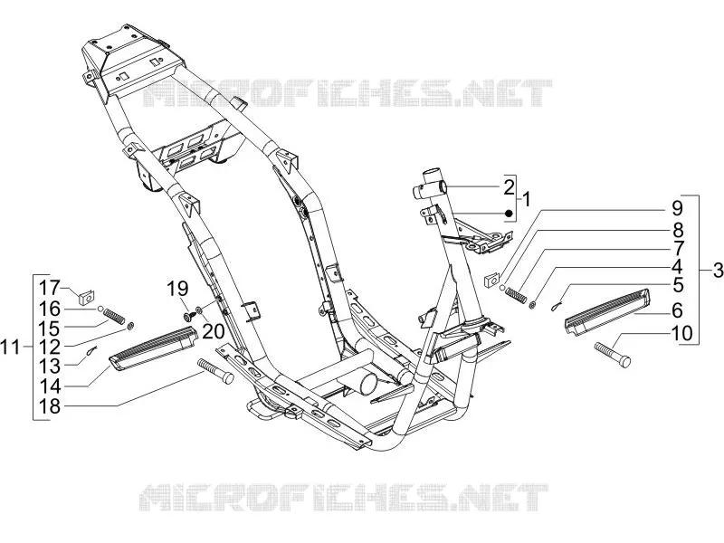 Châssis/coque PIAGGIO PIAGGIO-SCOOTER 50 NRG 2010  NRG Power DT Serie Speciale