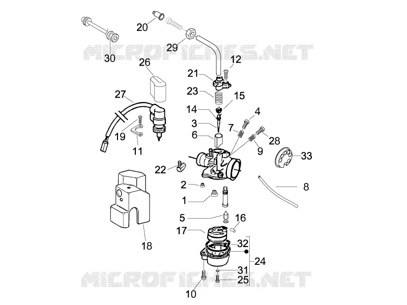 Composants de carburateur PIAGGIO PIAGGIO-SCOOTER 50 NRG 2011  NRG Power DT Serie Speciale