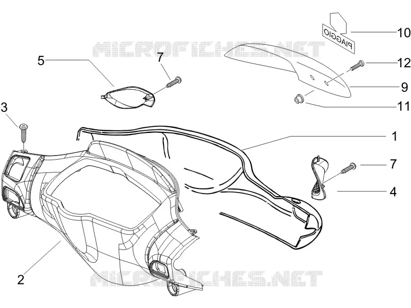 Couvertures guidon PIAGGIO PIAGGIO-SCOOTER 50 NRG 2010  NRG Power DT Serie Speciale