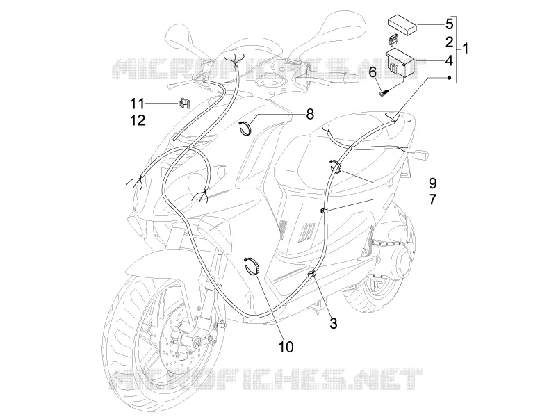 Faisceau de câbles principal PIAGGIO PIAGGIO-SCOOTER 50 NRG 2010  NRG Power DT Serie Speciale