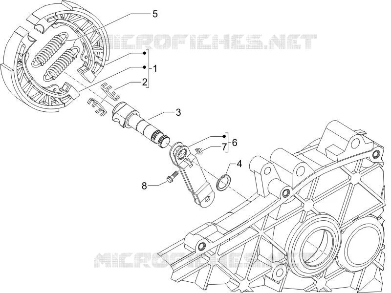 Frein posterieur - Mâchoire PIAGGIO PIAGGIO-SCOOTER 50 NRG 2010  NRG Power DT Serie Speciale