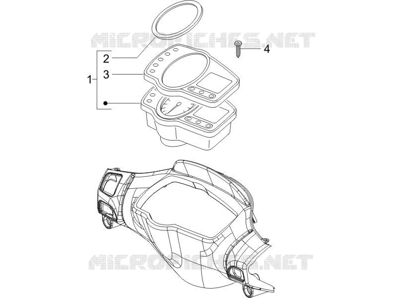 Groupe instruments - Cruscotto PIAGGIO PIAGGIO-SCOOTER 50 NRG 2011  NRG Power DT Serie Speciale