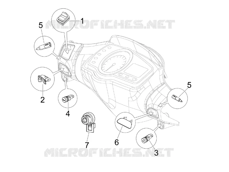Inverseurs - Commutateurs - Boutons - Interrupteurs PIAGGIO PIAGGIO-SCOOTER 50 NRG 2009  NRG Power DT Serie Speciale