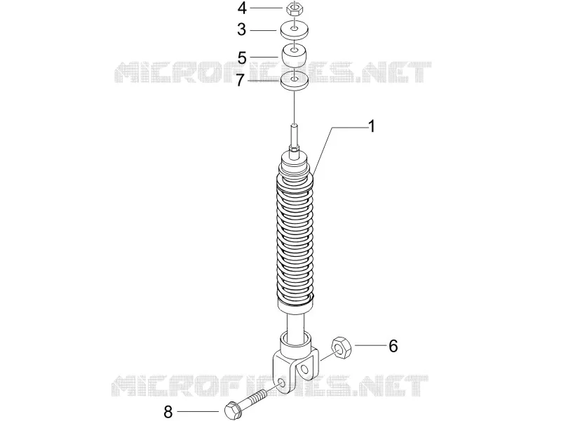 Suspension arrière - Amortisseur/s PIAGGIO PIAGGIO-SCOOTER 50 NRG 2009  NRG Power DT Serie Speciale