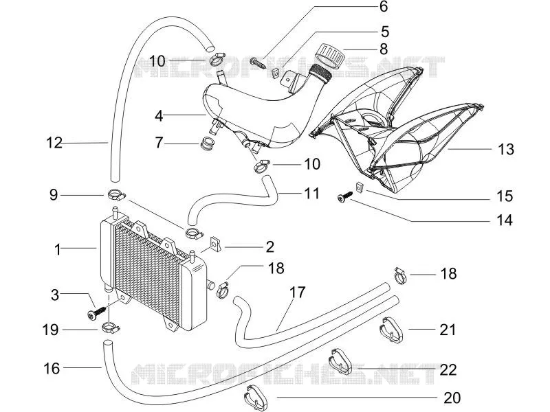 Instalation de refoidissement PIAGGIO PIAGGIO-SCOOTER 50 NRG 2006  NRG Power Pure Jet