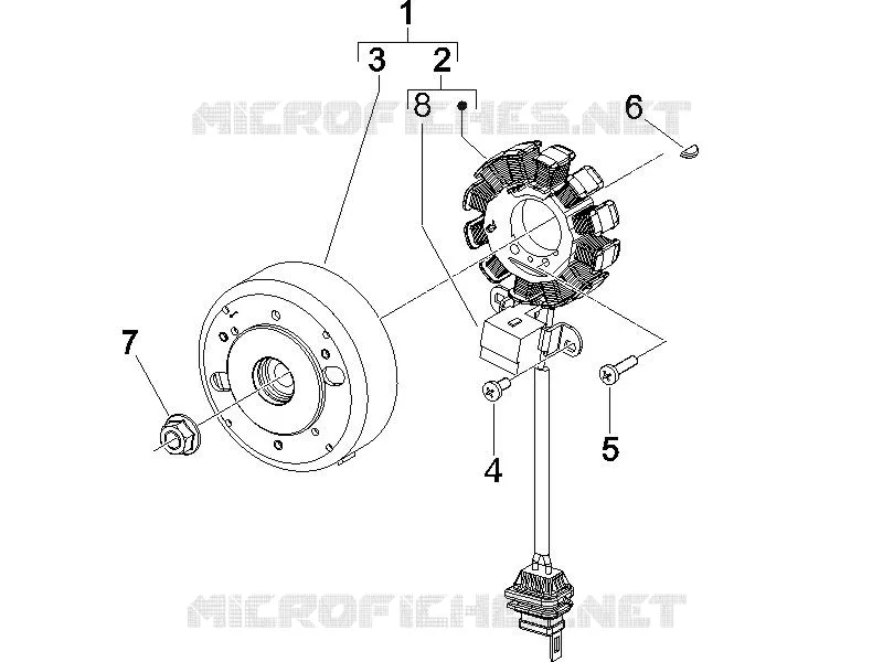 Volant magnetique PIAGGIO PIAGGIO-SCOOTER 50 NRG 2006  NRG Power Pure Jet