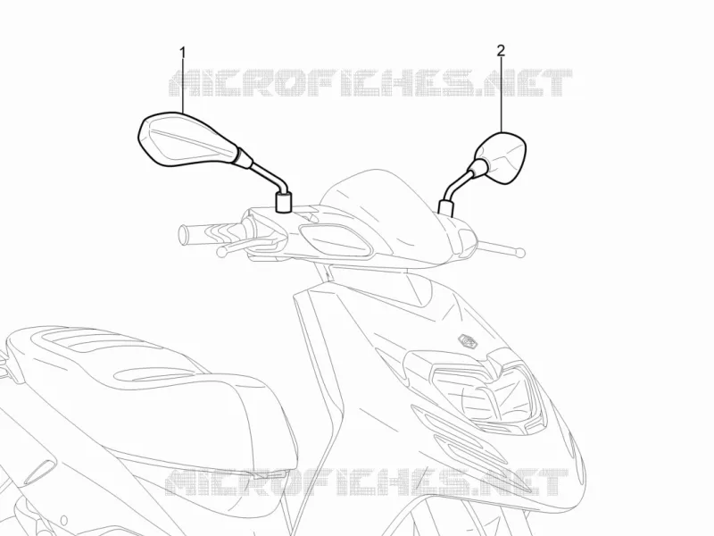 Rétroviseur/s PIAGGIO PIAGGIO-SCOOTER 125 TYPHOON 2011  Typhoon 4T 2V Euro 3