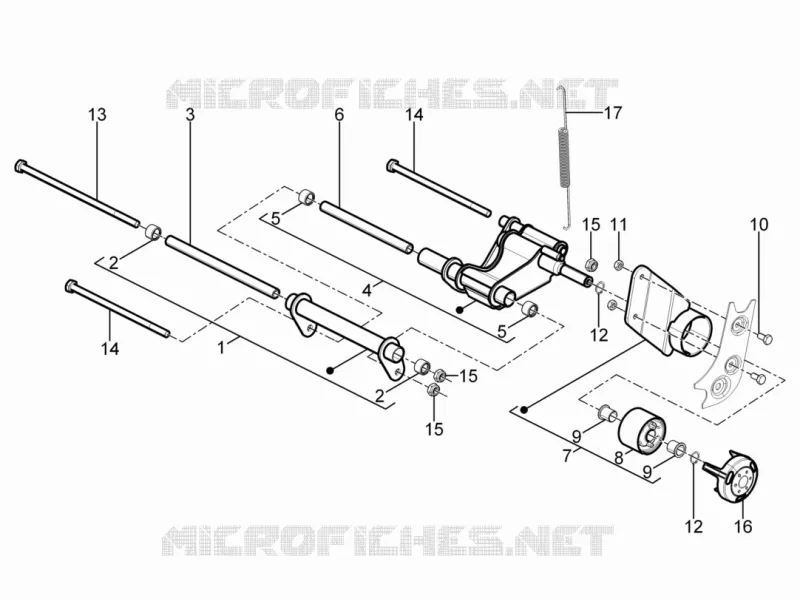 Bras oscillant PIAGGIO PIAGGIO-SCOOTER 125 TYPHOON 2011  Typhoon 4T 2V Euro 3