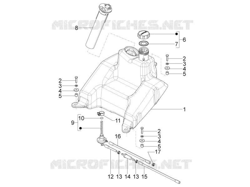 Réservoir carburant PIAGGIO PIAGGIO-SCOOTER 125 TYPHOON 2011  Typhoon 4T 2V Euro 3
