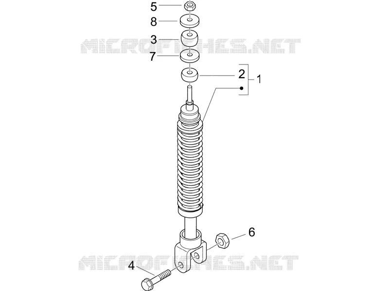 Suspension arrière - Amortisseur/s PIAGGIO PIAGGIO-SCOOTER 50 TYPHOON 2006  Typhoon