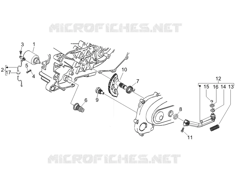 Démarrage - Démarrage électrique PIAGGIO PIAGGIO-SCOOTER 50 TYPHOON 2010  Typhoon 2T Euro 2