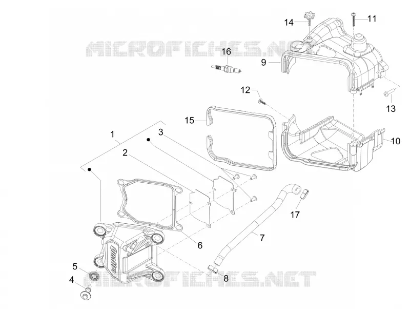 Couvercle culasse PIAGGIO PIAGGIO-SCOOTER 50 TYPHOON 2015  Typhoon 2T Euro 3