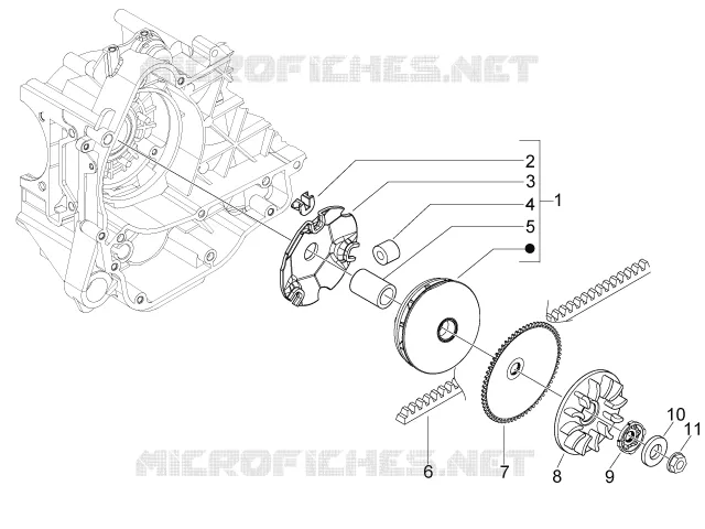 Poulie motrice PIAGGIO PIAGGIO-SCOOTER 50 TYPHOON 2015  Typhoon 2T Euro 3