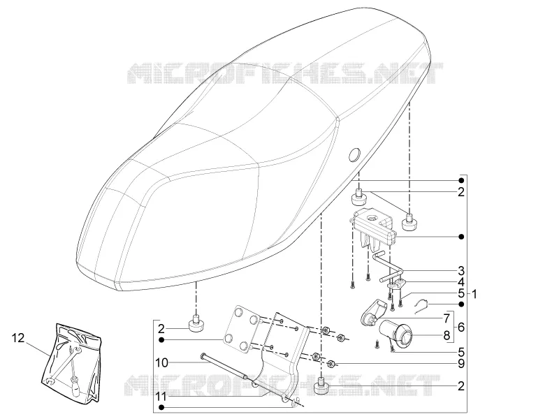 Selle/sieges PIAGGIO PIAGGIO-SCOOTER 50 TYPHOON 2014  Typhoon 2T Euro 3