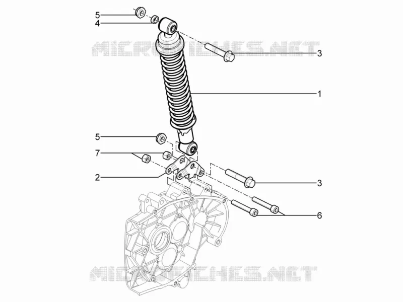 Suspension arrière - Amortisseur/s PIAGGIO PIAGGIO-SCOOTER 50 TYPHOON 2013  Typhoon 2T Euro 3
