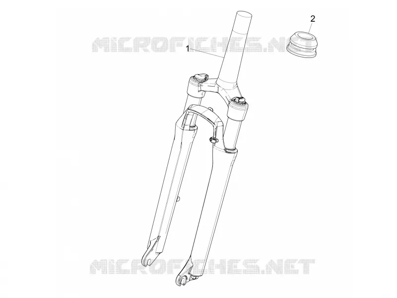 Fourche/tube direction - Ensemble butée dir. PIAGGIO PIAGGIO-BICYCLE Electric WI-BIKE 2017  Wi-Bike Uni Deore Comfort