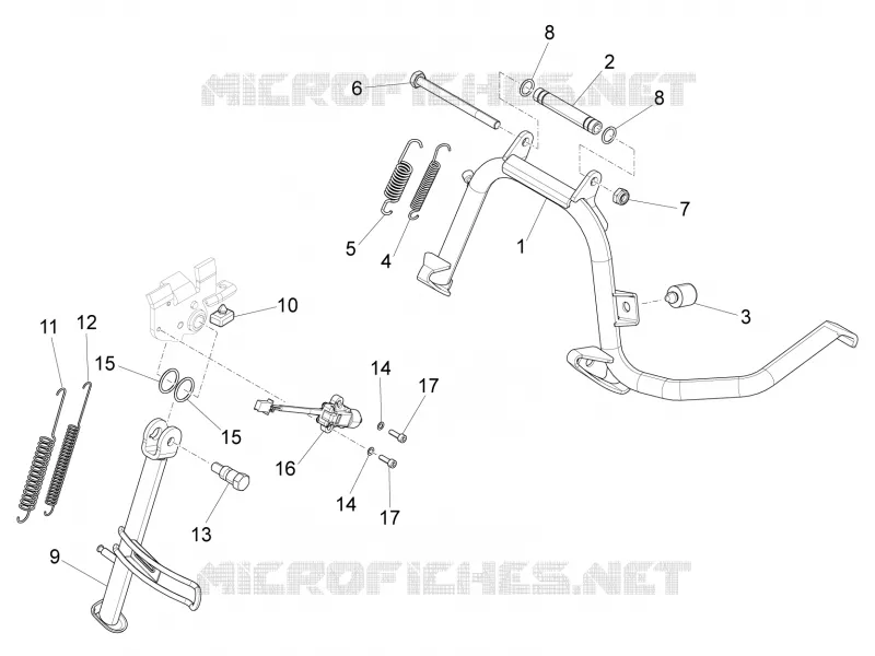 Béquille/s PIAGGIO PIAGGIO-SCOOTER 125 X10 2013  X10 4T 4V I.E. E3