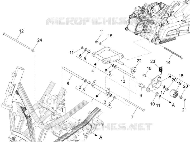 Bras oscillant PIAGGIO PIAGGIO-SCOOTER 125 X10 2015  X10 4T 4V I.E. E3