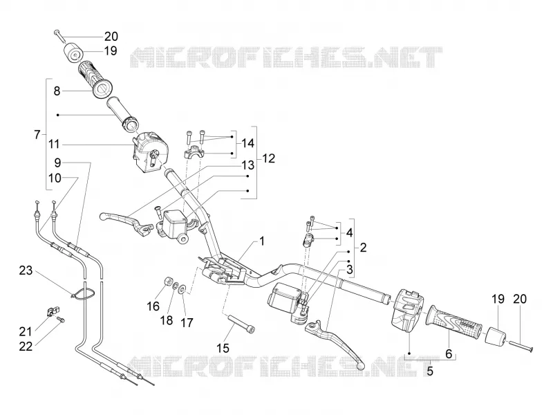 Guidon - Maître cylindre PIAGGIO PIAGGIO-SCOOTER 125 X10 2013  X10 4T 4V I.E. E3