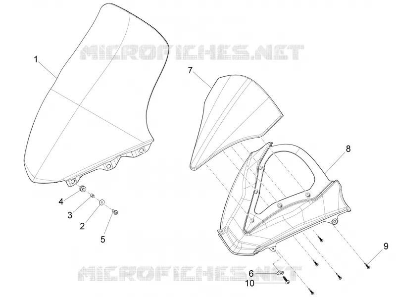 Pare-brise - Glaces PIAGGIO PIAGGIO-SCOOTER 125 X10 2013  X10 4T 4V I.E. E3