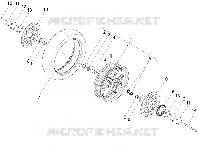 Roue avant PIAGGIO PIAGGIO-SCOOTER 125 X10 2014  X10 4T 4V I.E. E3