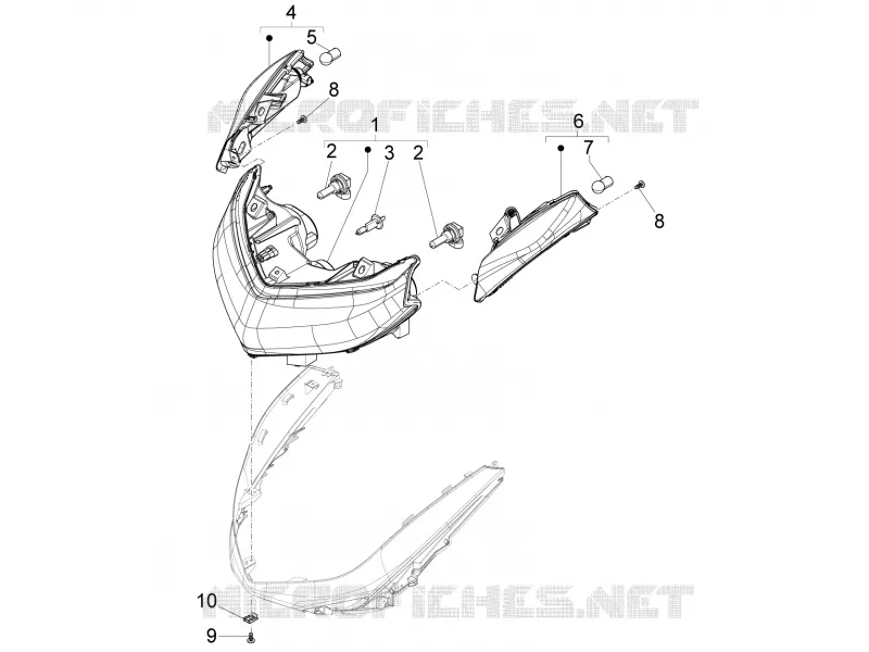 Eclairages avant - Clignotants PIAGGIO PIAGGIO-SCOOTER 350 X10 2012  X10 4T 4V I.E. E3