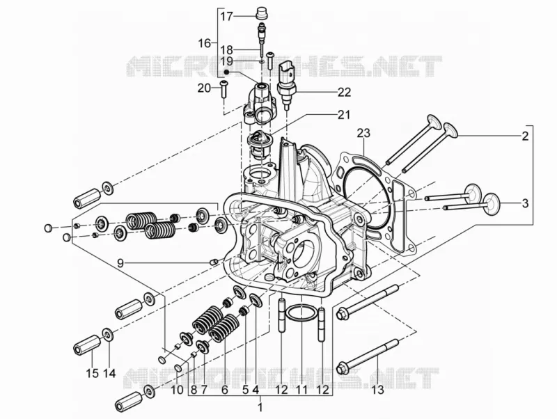 Ensemble culasse - Soupape PIAGGIO PIAGGIO-SCOOTER 350 X10 2014  X10 4T 4V I.E. E3