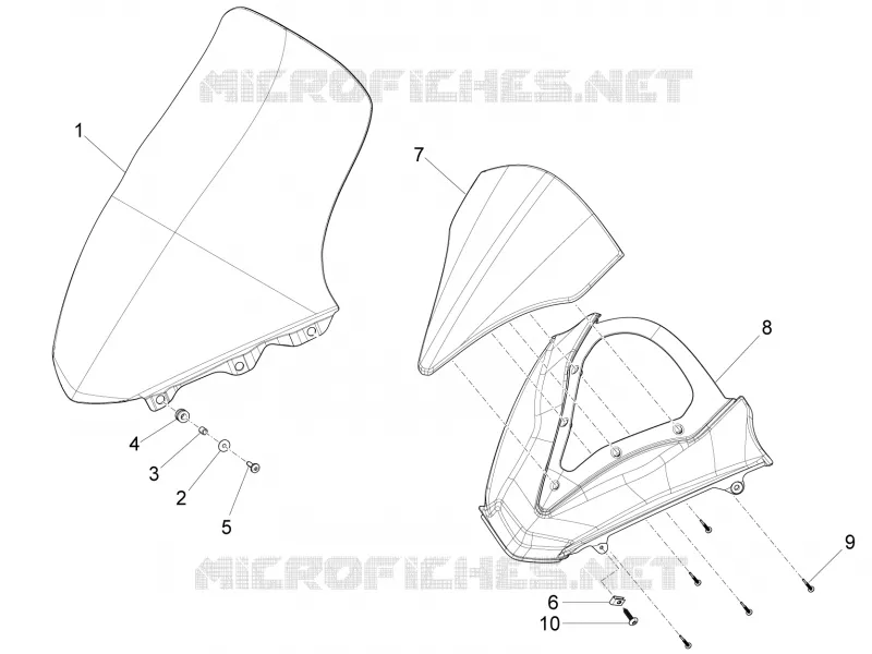 Pare-brise - Glaces PIAGGIO PIAGGIO-SCOOTER 350 X10 2012  X10 4T 4V I.E. E3