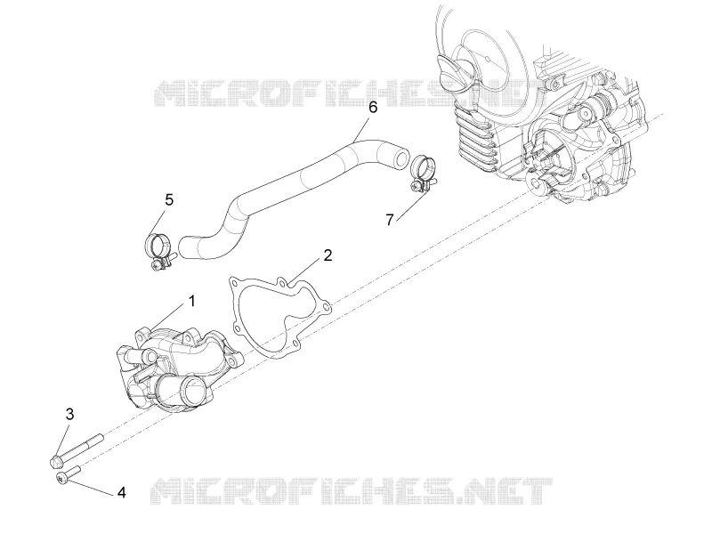 Pompe à eau PIAGGIO PIAGGIO-SCOOTER 350 X10 2014  X10 4T 4V I.E. E3