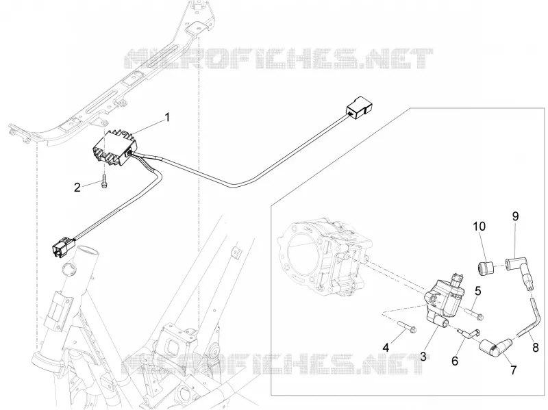 Régulateurs de tension - Centrales electroniques - Bobine H.T. PIAGGIO PIAGGIO-SCOOTER 350 X10 2015  X10 4T 4V I.E. E3
