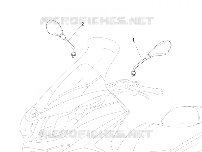 Rétroviseur/s PIAGGIO PIAGGIO-SCOOTER 350 X10 2012  X10 4T 4V I.E. E3