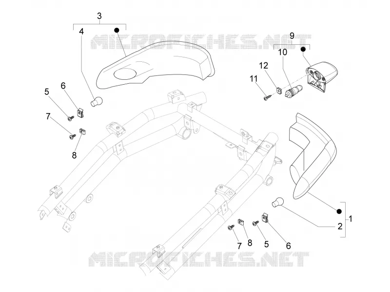 Eclairages arrière - Clignotants PIAGGIO PIAGGIO-SCOOTER 500 X10 2012  X10 4T 4V I.E. E3