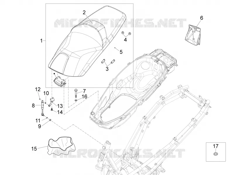 Selle/sieges PIAGGIO PIAGGIO-SCOOTER 500 X10 2013  X10 4T 4V I.E. E3