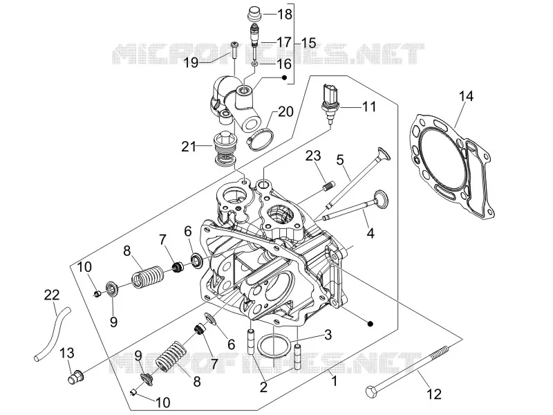 Ensemble culasse - Soupape PIAGGIO PIAGGIO-SCOOTER 125 X7 2008  X7 Euro 3