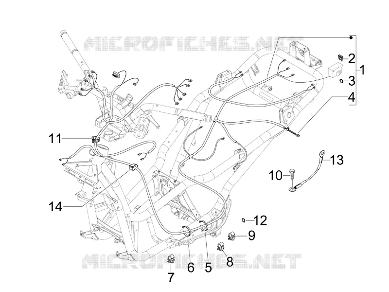 Faisceau de câbles principal PIAGGIO PIAGGIO-SCOOTER 125 X7 2008  X7 Euro 3