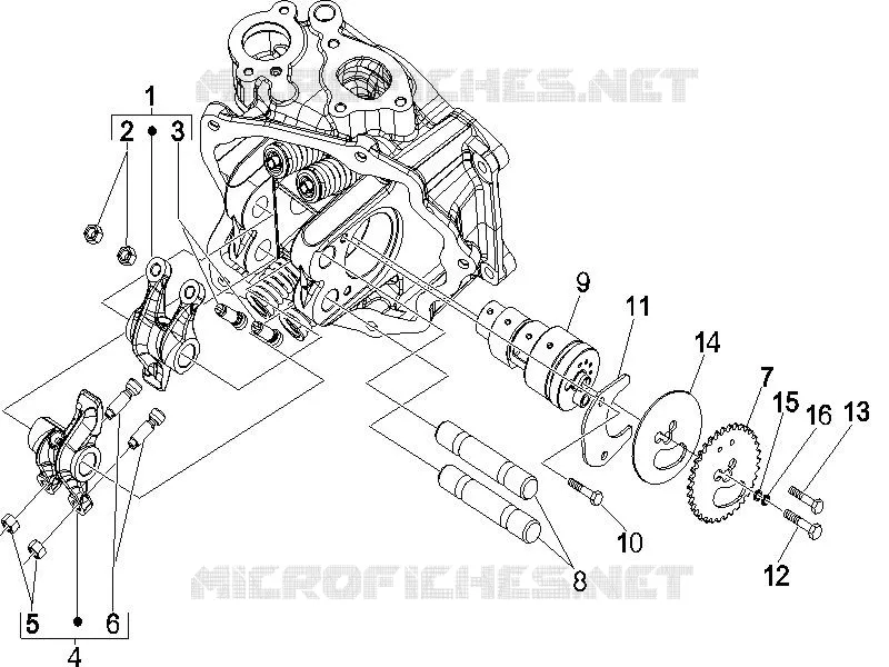 Groupe support balanciers PIAGGIO PIAGGIO-SCOOTER 125 X7 2008  X7 Euro 3