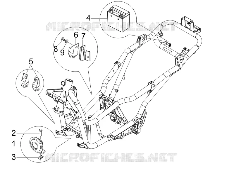 Relais - Batterie - Avertisseur sonore PIAGGIO PIAGGIO-SCOOTER 125 X7 2008  X7 Euro 3