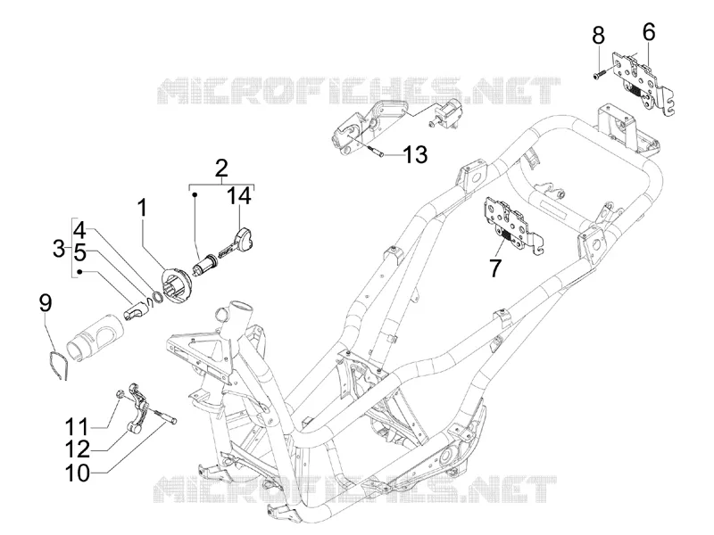 Serrures PIAGGIO PIAGGIO-SCOOTER 125 X7 2008  X7 Euro 3