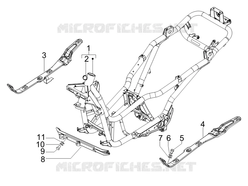 Châssis/coque PIAGGIO PIAGGIO-SCOOTER 125 X7 2009  X7 ie Euro 3