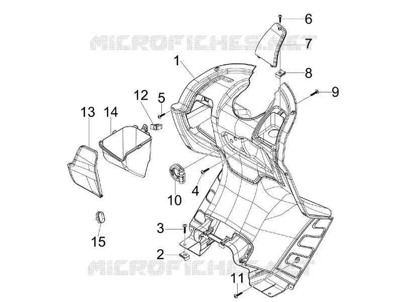 Coffre avant - Contre-tablier PIAGGIO PIAGGIO-SCOOTER 125 X7 2009  X7 ie Euro 3