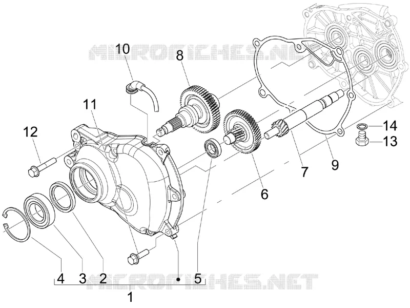 Ensemble réducteur PIAGGIO PIAGGIO-SCOOTER 125 X7 2009  X7 ie Euro 3