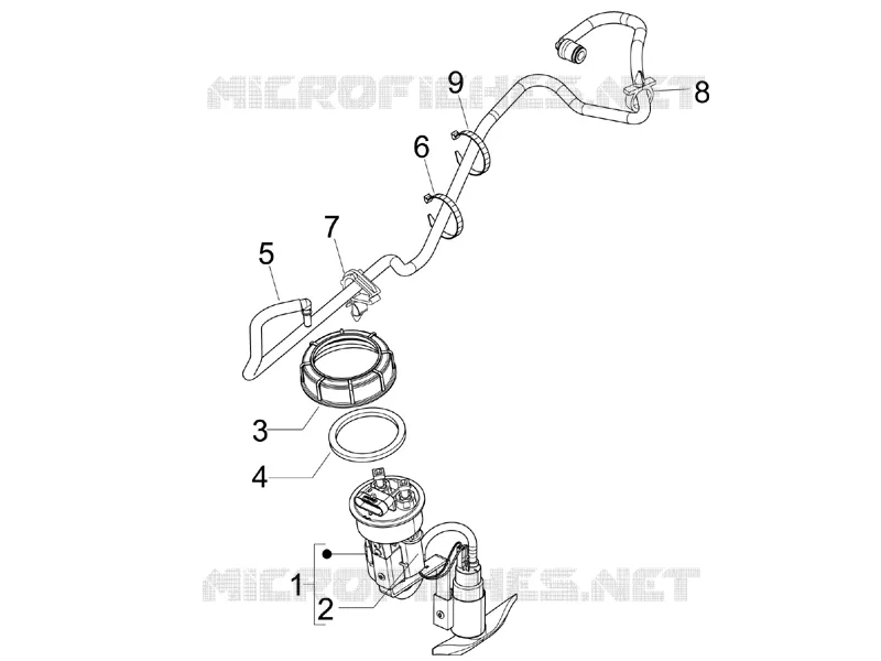 Instalation de l'alimentation PIAGGIO PIAGGIO-SCOOTER 125 X7 2009  X7 ie Euro 3