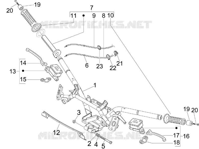 Guidon - Maître cylindre PIAGGIO PIAGGIO-SCOOTER 300 X7 2009  X7 ie Euro 3
