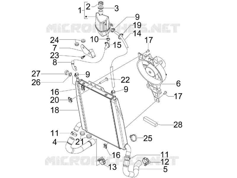 Instalation de refoidissement PIAGGIO PIAGGIO-SCOOTER 300 X7 2009  X7 ie Euro 3