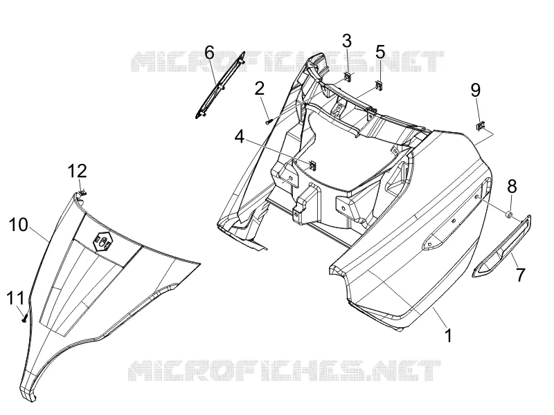 Tablier avant PIAGGIO PIAGGIO-SCOOTER 300 X7 2009  X7 ie Euro 3