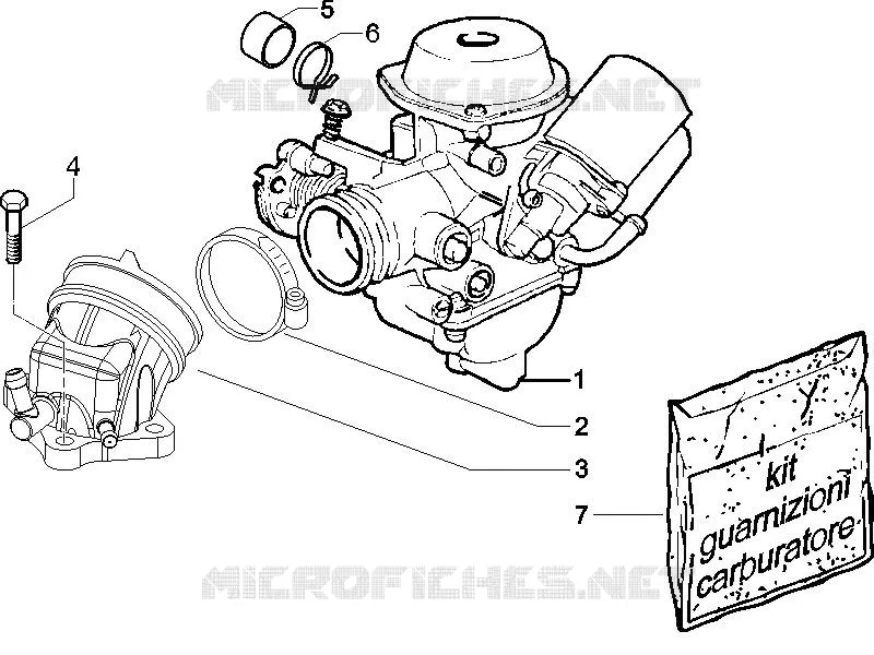 Carburateur complet - Raccord d'admission PIAGGIO PIAGGIO-SCOOTER 125 X8 2005  X8 Potenziato