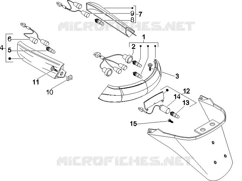 Eclairages arrière - Clignotants PIAGGIO PIAGGIO-SCOOTER 125 X8 2005  X8 Potenziato