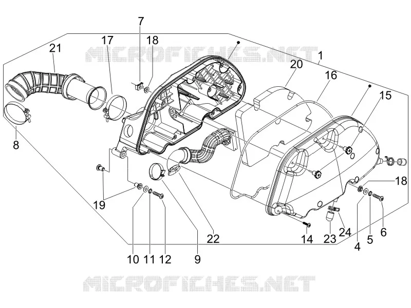 Filtre à air PIAGGIO PIAGGIO-SCOOTER 125 X8 2006  X8 Potenziato